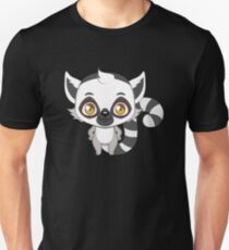 Netter großer gemusterter Lemur Slim Fit T-Shirt