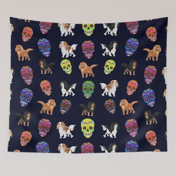 Item preview, Day of the Dead Spaniels designed and sold by barksandsqueaks.