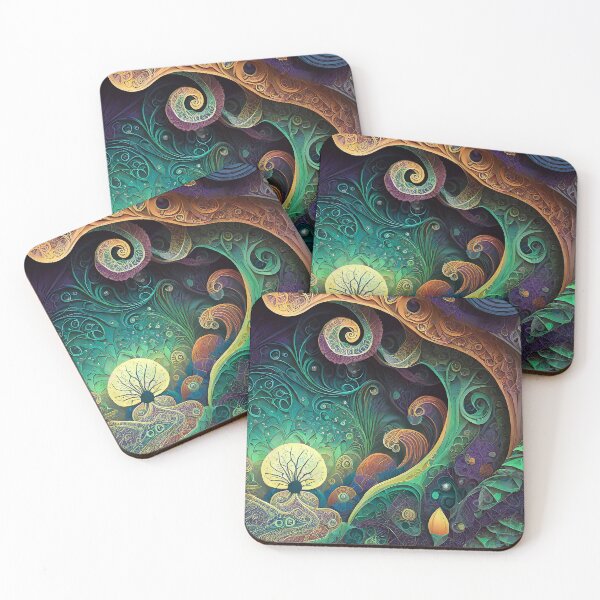 Item preview, Psychedelic Wood Tale | Fractals and Mandalas | Sublime Nature designed and sold by monkeybusiness.pt.