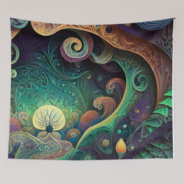 Item preview, Psychedelic Wood Tale | Fractals and Mandalas | Sublime Nature designed and sold by monkeybusiness.pt.