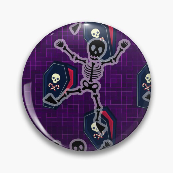 Item preview, Kawaii Dancing Skeletons Halloween Cyber Goth Purple Design designed and sold by Soundpups.