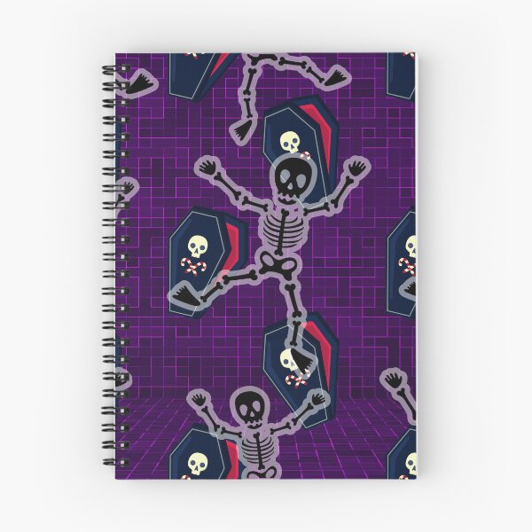 Item preview, Kawaii Dancing Skeletons Halloween Cyber Goth Purple Design designed and sold by Soundpups.