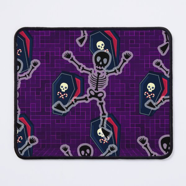Item preview, Kawaii Dancing Skeletons Halloween Cyber Goth Purple Design designed and sold by Soundpups.