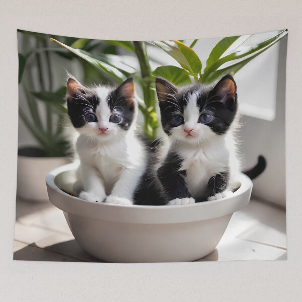 Item preview, Kittens Playing In A Potted Plant designed and sold by KoliBabb.