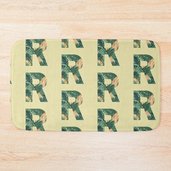 Item preview,  A pattern of vintage tropical leaves filling the letter R designed and sold by studio468.