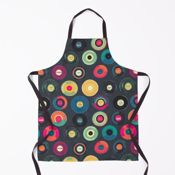Item preview, Retro Vinyl Records Print designed and sold by Inky-Spiration.