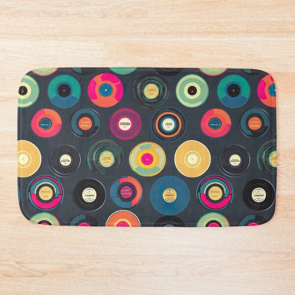 Item preview, Retro Vinyl Records Print designed and sold by Inky-Spiration.