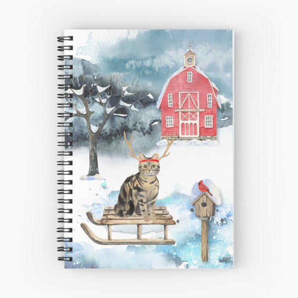 Item preview, Sledging Brown Tabby American Shorthair Cat Christmas designed and sold by HugsAndPrints.