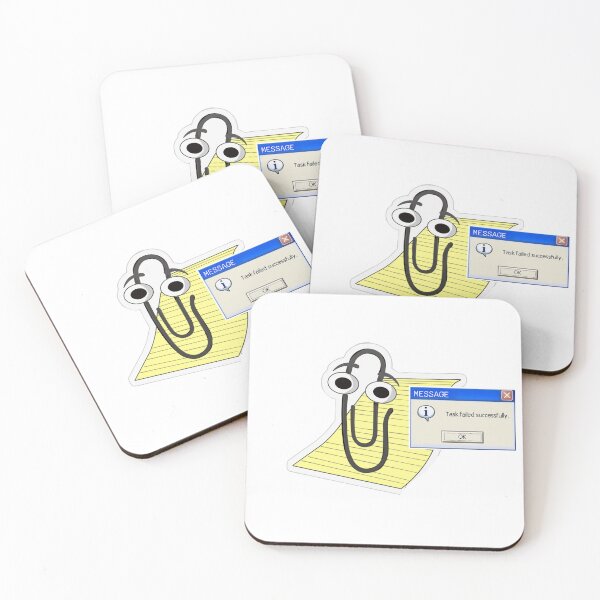 Item preview, clippy relaxing assistant task failed sucessfuly 20's nostagia designed and sold by sonizma.