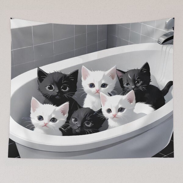 Item preview, Kittens Playing In A Tub designed and sold by KoliBabb.