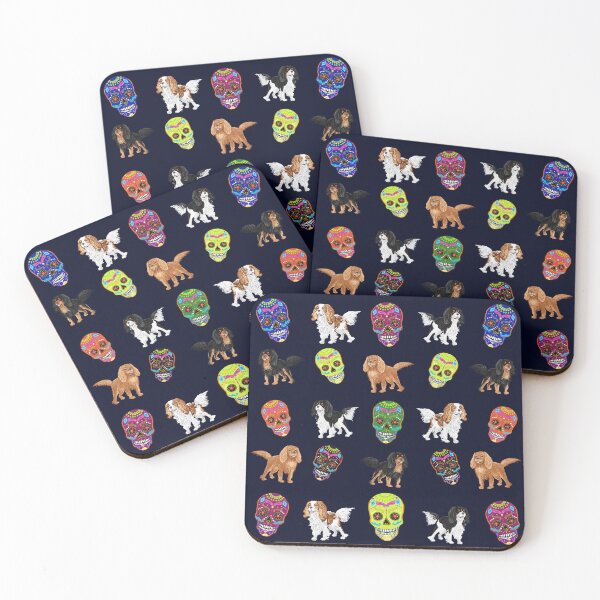 Item preview, Day of the Dead Spaniels designed and sold by barksandsqueaks.