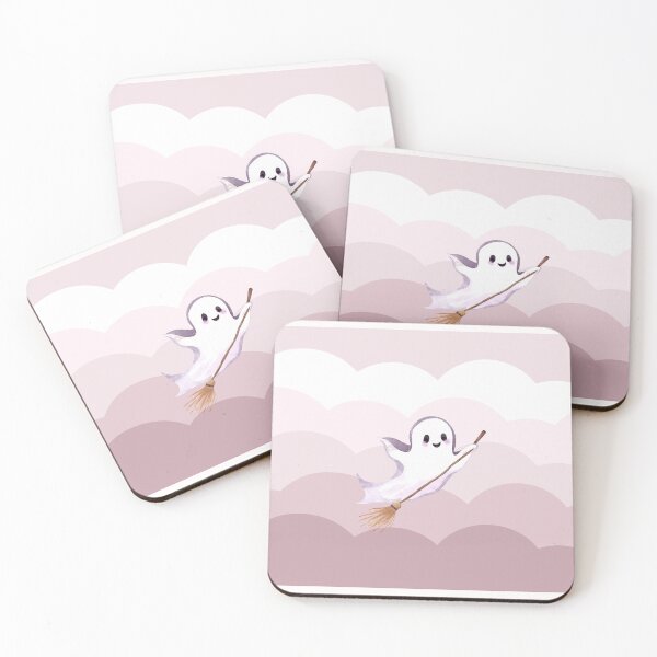 Item preview, Cute Ghosts Riding Magic Brooms on Halloween designed and sold by teacherpeiyuan.