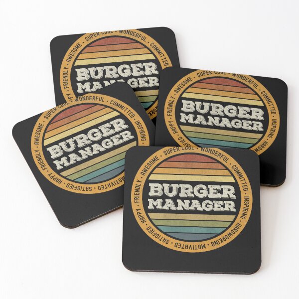 Item preview, Retro Vintage Burger Manager designed and sold by MintaApparel.