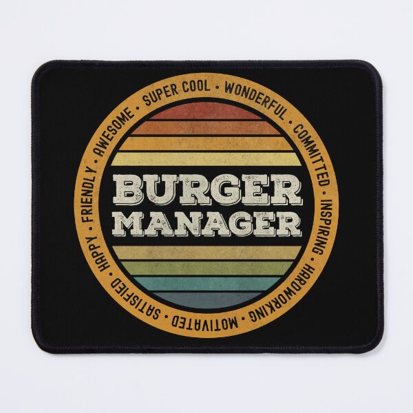 Item preview, Retro Vintage Burger Manager designed and sold by MintaApparel.