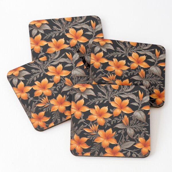 Item preview, a pattern of orange flowers designed and sold by Enga6.