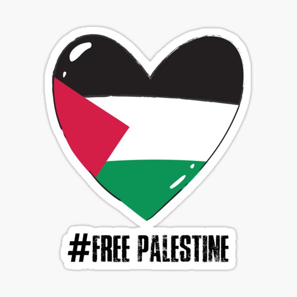 18pcs Palestine Flag Sticker,palestine Flag Decal,i Stand With Palestine  Sticker,free Palestine Sticker,heart Shape Palestine Flag Sticker,i Love