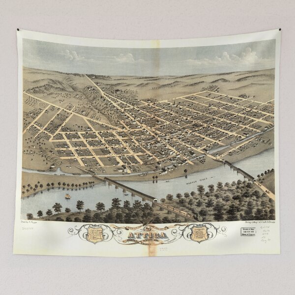 Item preview, Attica, Indiana (1869) designed and sold by allhistory.