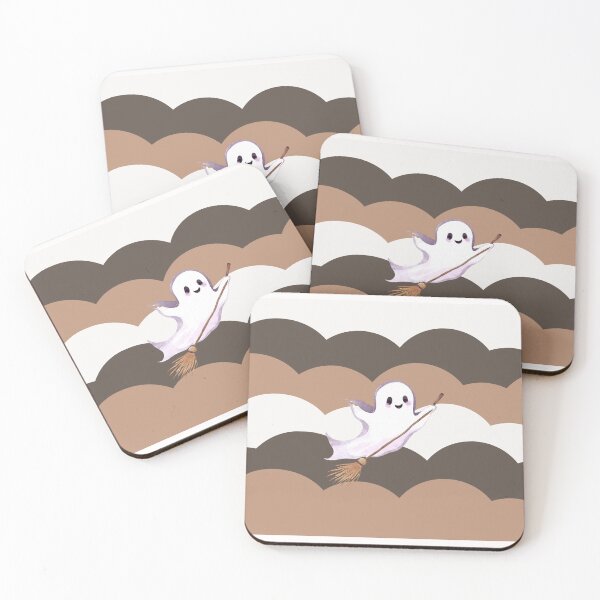 Item preview, Cute Ghosts Riding Magic Brooms on Halloween designed and sold by teacherpeiyuan.