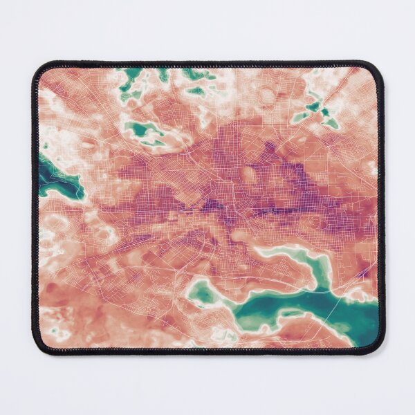 Item preview, Climate Change: Summer Heat in Baltimore with street map in watermelon designed and sold by DreamingBeetle.