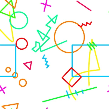 Artwork thumbnail, Random Doodle Shape Pattern by Michael Stewart
