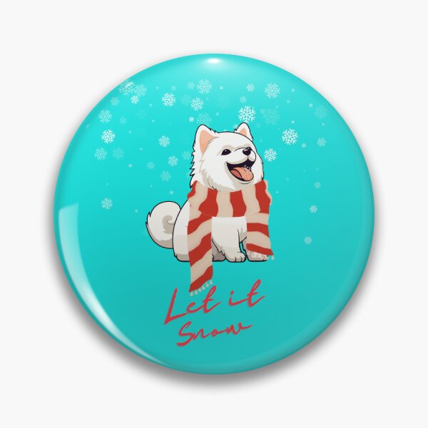 Item preview, Samoyed puppy in a warm scarf. Let it snow designed and sold by Irina Tsai.