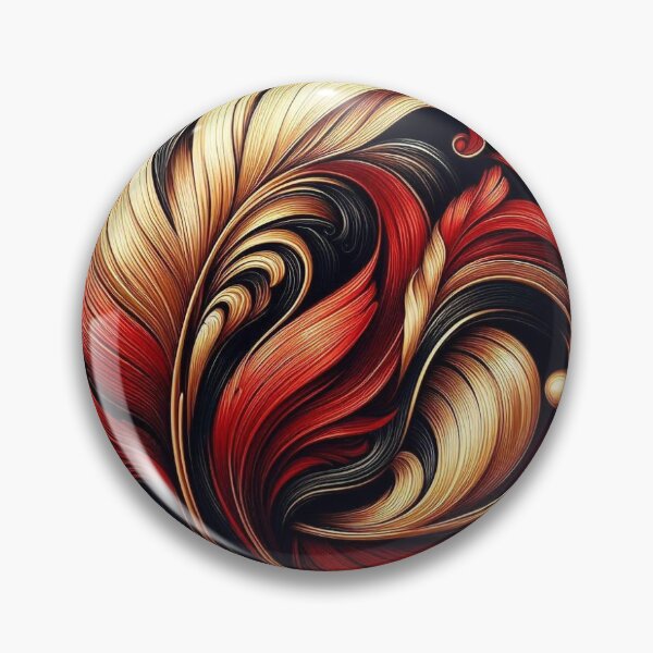 Item preview, Feather design in red and gold designed and sold by Elisamin.