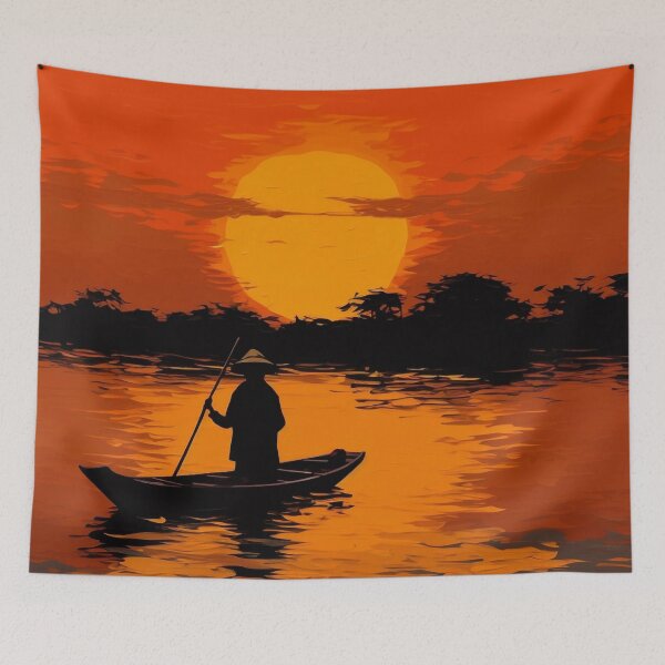 Item preview, Late night on the Mekong designed and sold by OdysseyArtworks.