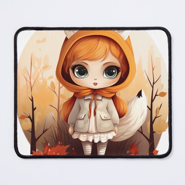 Item preview, Ginger fox girl, autumn fox lady designed and sold by NuttyCottage.