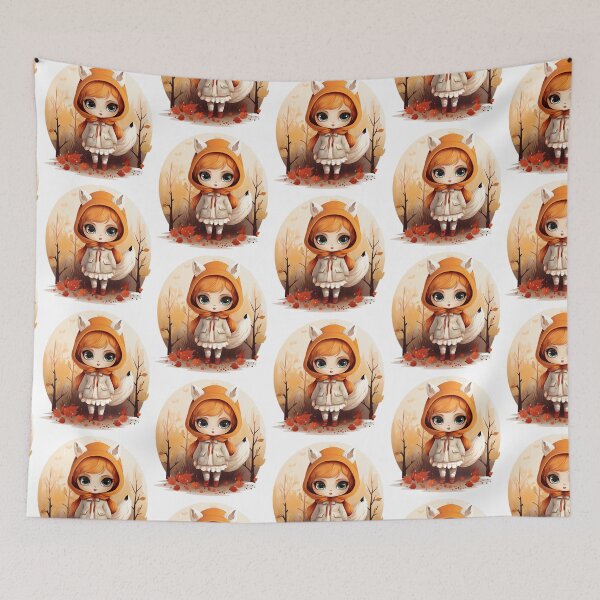 Item preview, Ginger fox girl, autumn fox lady designed and sold by NuttyCottage.