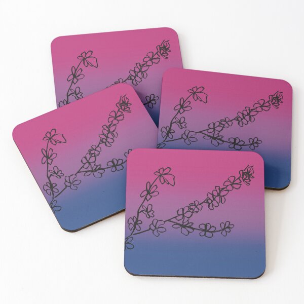 Item preview, Bi Colors Gradient with Black Floral designed and sold by RabbitHeartArt.