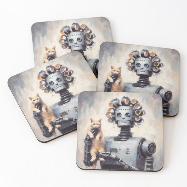 Item preview, A portrait of a robot who wants to be a human designed and sold by Andreja's shop.