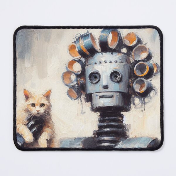 Item preview, A portrait of a robot who wants to be a human designed and sold by Andreja's shop.