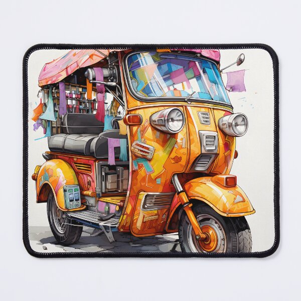 Item preview, Colorful Tuk-Tuk: Urban Adventure Awaits designed and sold by inkArtistryfine.