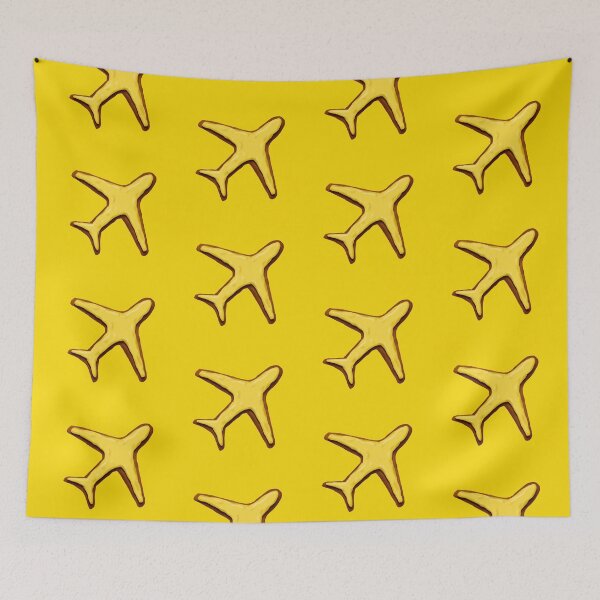 Item preview, We’ve got Christmas Cookies (gingerbread airplane) on yellow  designed and sold by AdventuresOy.