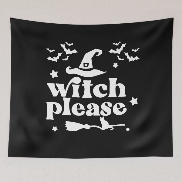 Item preview, Witch Please Halloween Witch Hat and Broom designed and sold by FreeMind-Design.