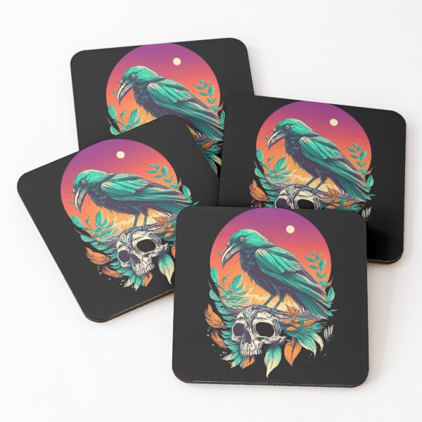 Item preview, Black raven on the skull  designed and sold by TrendyPalette.