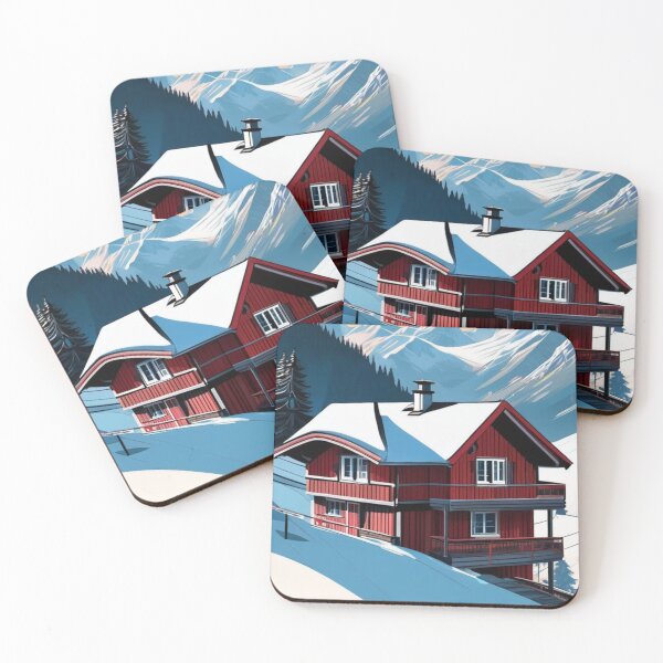 Item preview,  "Swiss Chalet with Mountain Views and Swiss Flag: Your Alpine Retreat" 3 of 3 designed and sold by Sunflower5576.