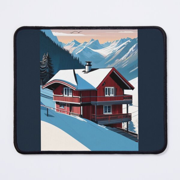 Item preview,  "Swiss Chalet with Mountain Views and Swiss Flag: Your Alpine Retreat" 3 of 3 designed and sold by Sunflower5576.