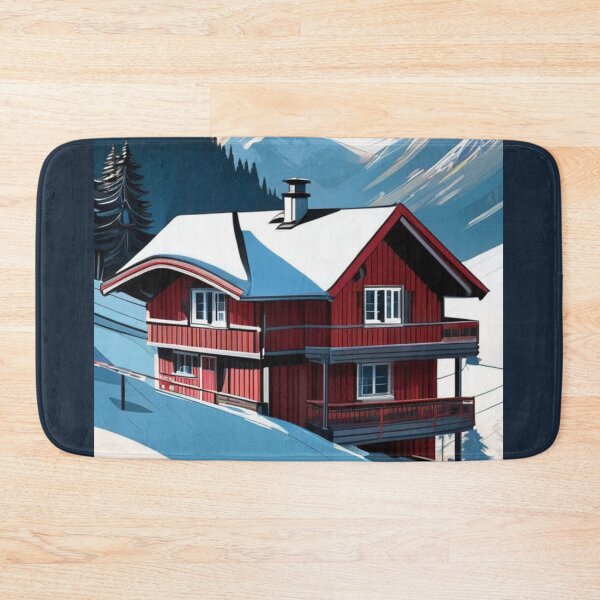 Item preview,  "Swiss Chalet with Mountain Views and Swiss Flag: Your Alpine Retreat" 3 of 3 designed and sold by Sunflower5576.