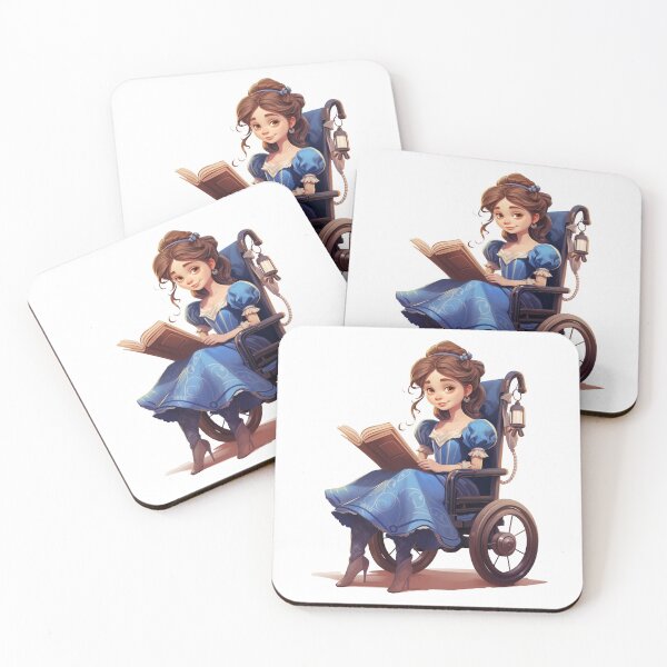 Item preview, Fairytail Bookish Wheelchair user Princess  designed and sold by NuttyCottage.