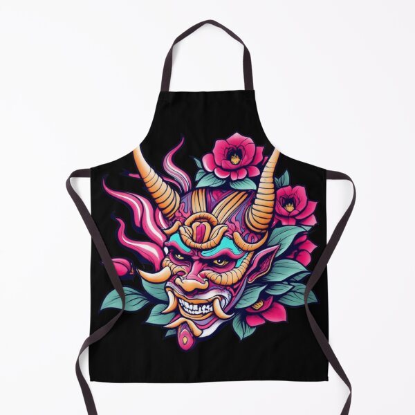 Item preview, Japanese demon's pink mask designed and sold by TrendyPalette.