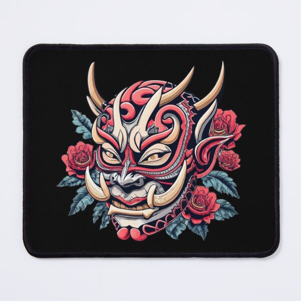Item preview, Japanese demon's pink mask designed and sold by TrendyPalette.