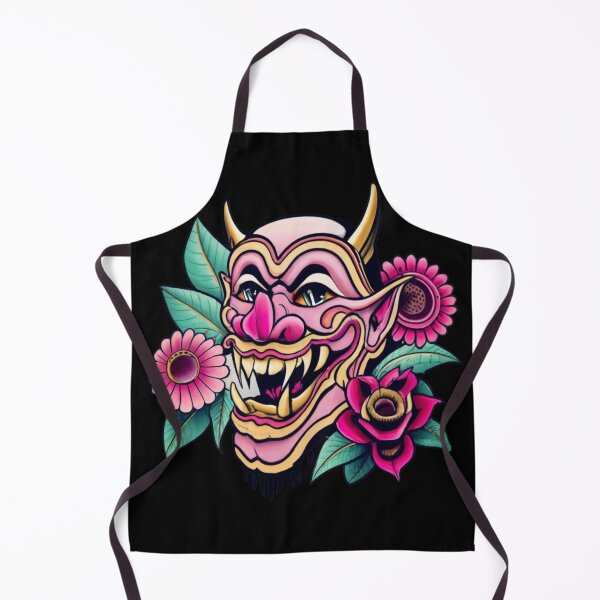 Item preview, Japanese demon's pink mask designed and sold by TrendyPalette.