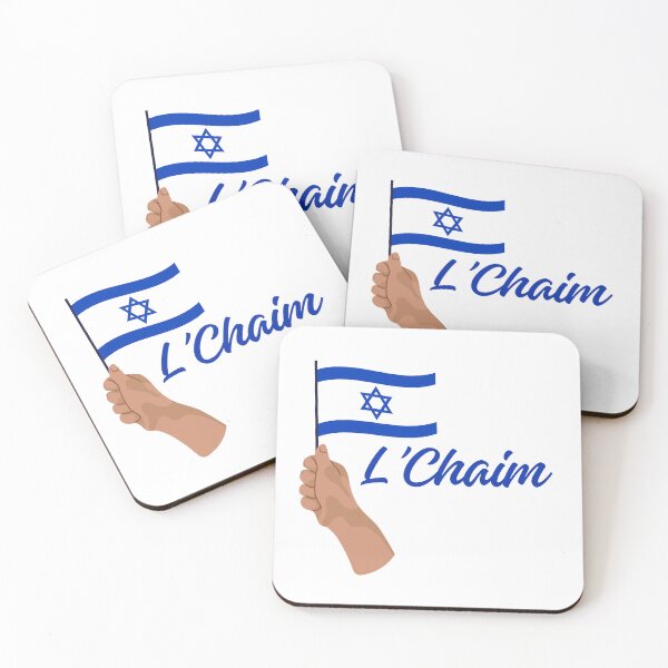 Item preview, L'Chaim with Flag of Israel designed and sold by Neeshki.