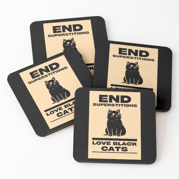 Item preview, End Superstitions. Love Black Cats.  designed and sold by EdytaGister.