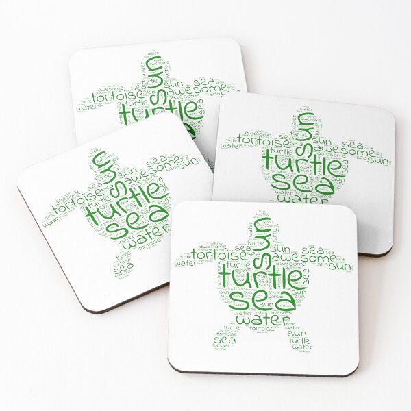 Item preview, Cute minimalist turtle shape created from words designed and sold by Created by Aia.