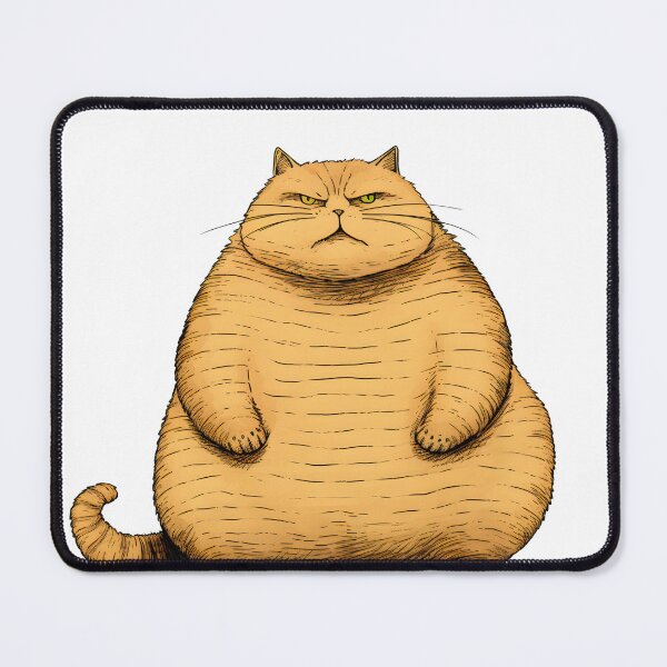 Vista previa del artículo con la obra «Igor, el gato naranja gordo gigante gruñón», diseñado y vendido por MeowskiandCo.