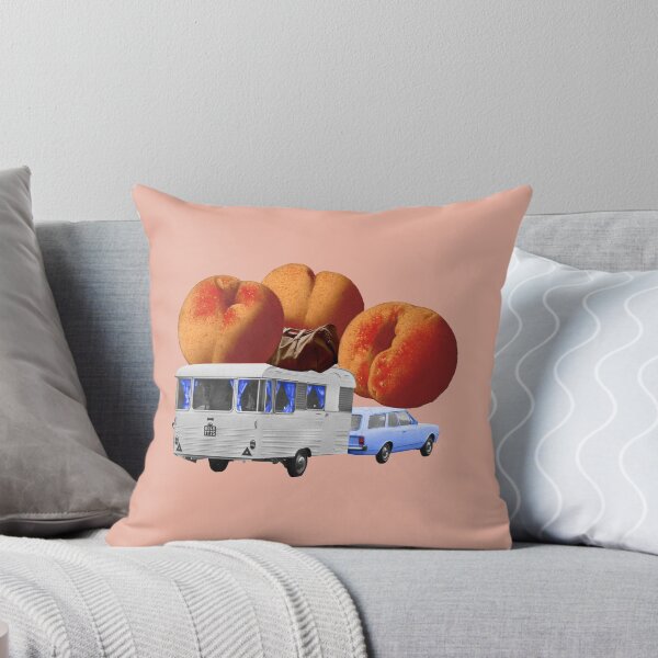 Item preview, Colorful Collage Art Print - 'Georgia On My Mind Solo in Pink': Giant Peaches and Adventure on Wheels designed and sold by GollyWillikers.