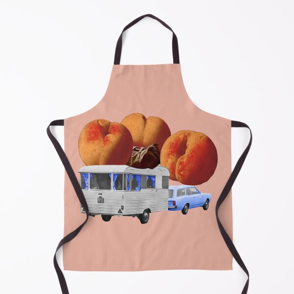 Item preview, Colorful Collage Art Print - 'Georgia On My Mind Solo in Pink': Giant Peaches and Adventure on Wheels designed and sold by GollyWillikers.