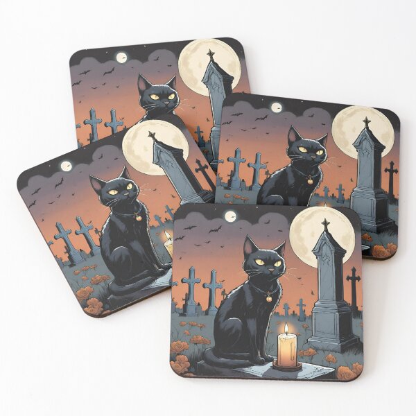 Item preview, Thackery Binx Hocus Pocus, Away Beast, Black Cat Halloween Print Illustration Drawing designed and sold by hambydesign.